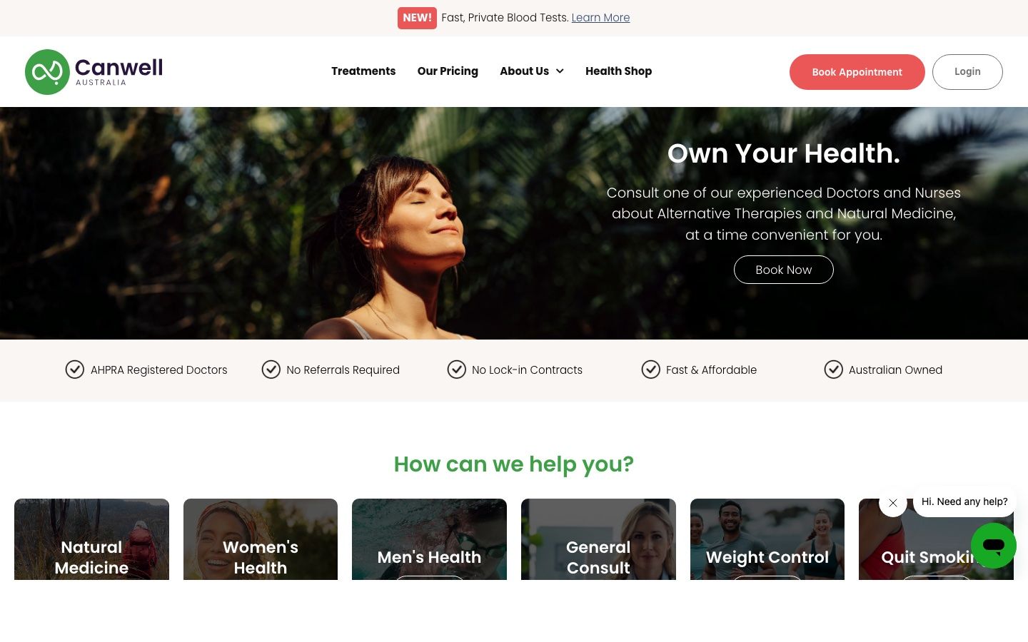 Canwell web platform interface built by Fazed Digital